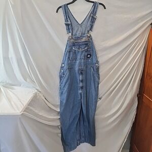 Berne Heritage Unlined Washed Blue Denim Bib Overall Men's 38 X 30 Style B9105WD